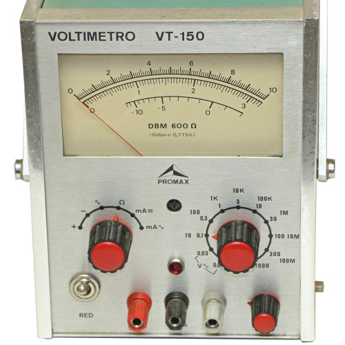 Voltímetro y amperímetro analógico Promax, mod. VT-150, serie J (3213035)